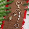 Perlen Herz Anhänger Schlüsselanhänger Zubehör stilvoll Legierung Freundschaft Schmuck Elegant Valentinstagsgeschenk Für Sie