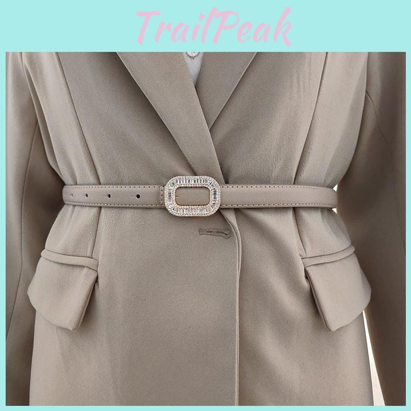 Style Womens Minimalist Derma Waist Belt Metal Buckle Dress Suit Belt Shapewear