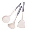 High Temperature Resistant Cooking Spoon Anti-Slip Handle Food Grade Silicone Non-Scratch Pot Protecting Spatula Soup Spoon Colander