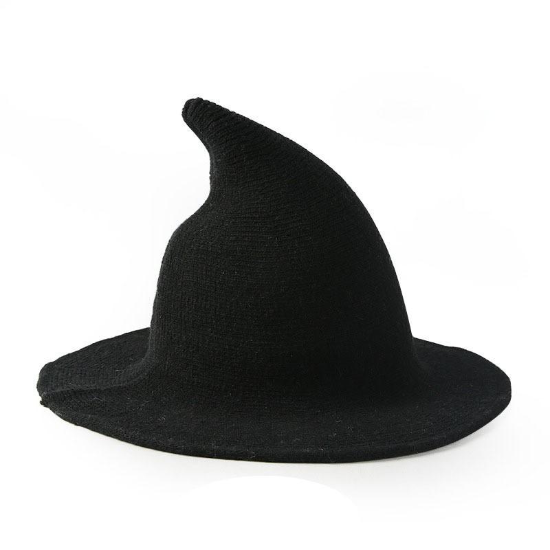 Halloween Hat Women's Funny Decoration High Quality Wool Witch Hat High Top Versatile Wizard Hat