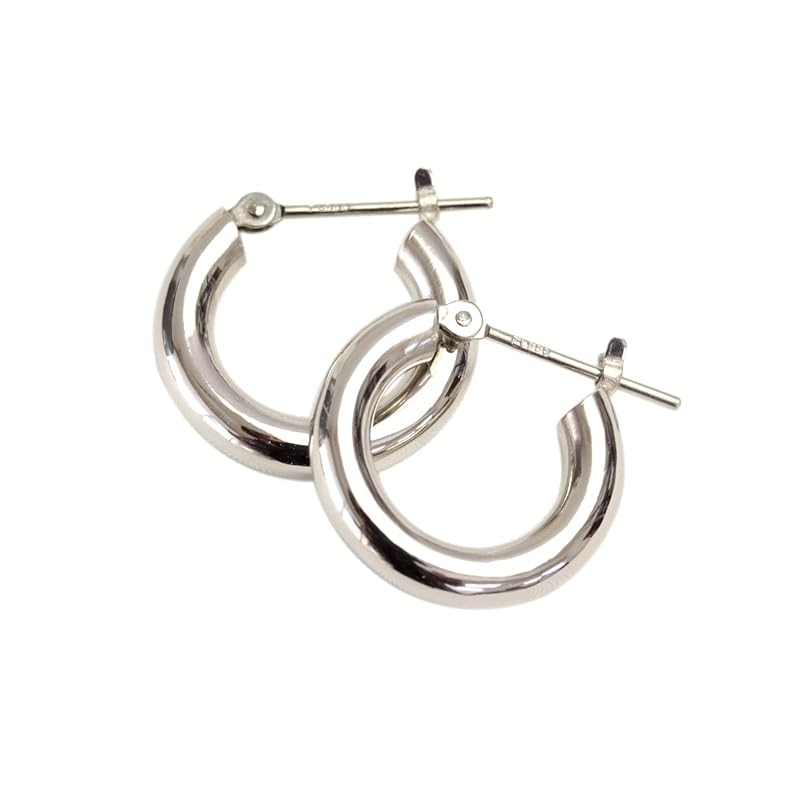 

[Jewelry Excellente] hoop earrings 3.0mm×15mm ring hoop earrings (Platinum 900)