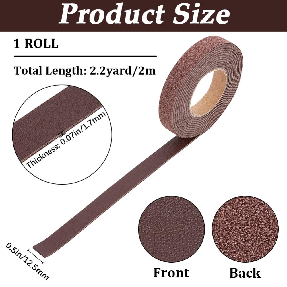 196 palců Měkké kožené řemínky 3/4 palce široké Hnědý kožený řemínek Pás Plnozrnná kožená šňůra Obal pro DIY řemeslné projekty