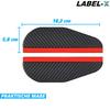 LABEL-X Rearview Mirror Rain Cover Sun Visor Side Mirror Carbon Cap 2-pack