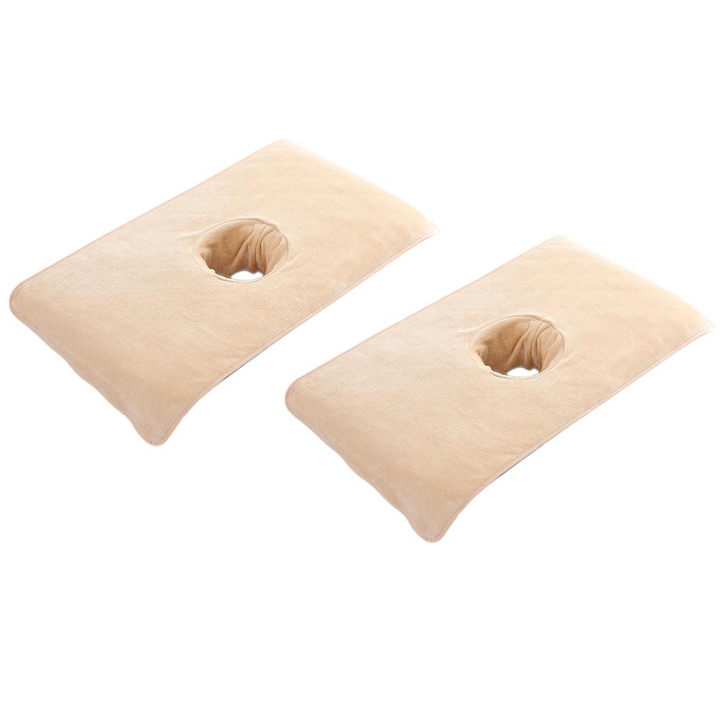 2PCS/SET 40*80cm Thickened Beauty SPA Massage Table Planking Face Towel with Hole Bed Bandana