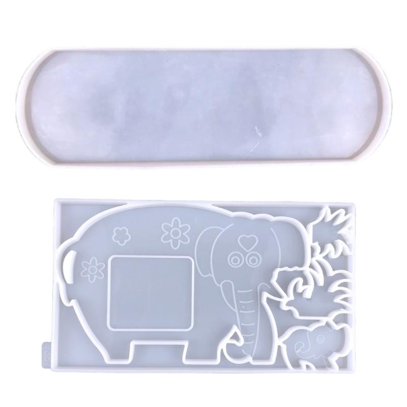 Elefanten-Silikonform, Harz-Ornament, Gussformen, handgefertigt, Desktop-Dekoration, Gipsformenbau, Werkzeug, Heimdekor