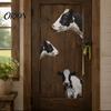 Waterproof PVC Wall Decor for Bathroom Realistic Milk Cow Stickers, Decal,3D Animal Door Decorative Murals Nursery Peel And Stick Art Home Bedroom