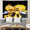 Maya the bee Print Tapestry, Backdrop, Easy Setup, Ideal for Bedroom, Office & Living Room, with Aesthetic Wall Hanging Decor.