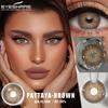 EYESHARE 1 Pair PATTAYA Brown Contact Lenses for Eyes 14.2mm Natural Lenses Yearly Use Cosmetics Pupil