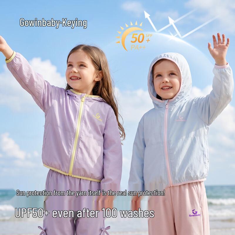 Детская летняя куртка с капюшоном для девочек GOWINBABY 2026 года с защитой от солнца