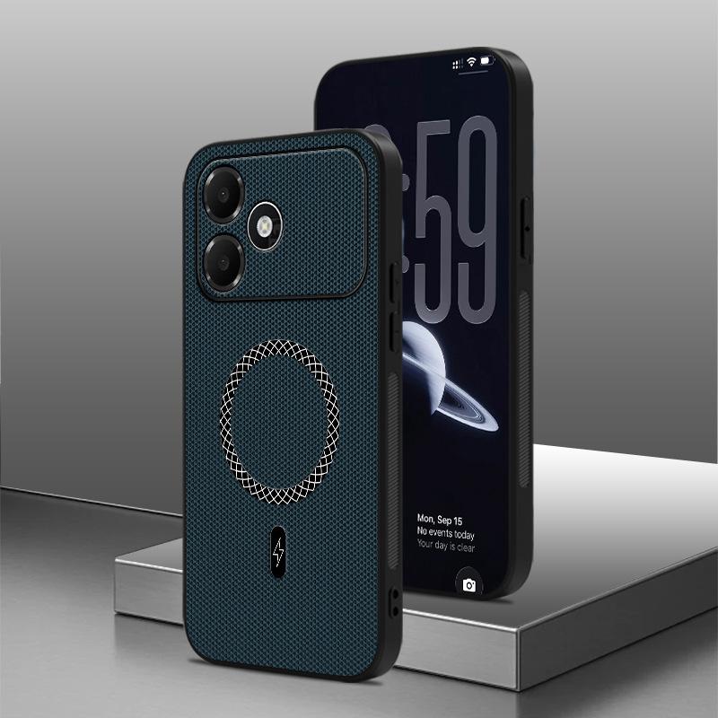 OPPO A1C mobile phone case triangular pattern magnetic suction Reno11Promax sticker A1S anti-drop A1 protective case