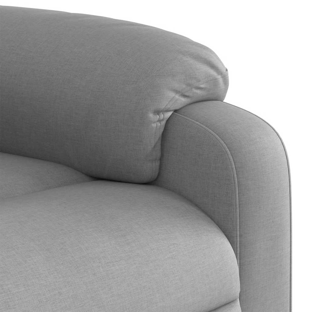Electric Recliner Chair with Rising Function Light Grey Fabric