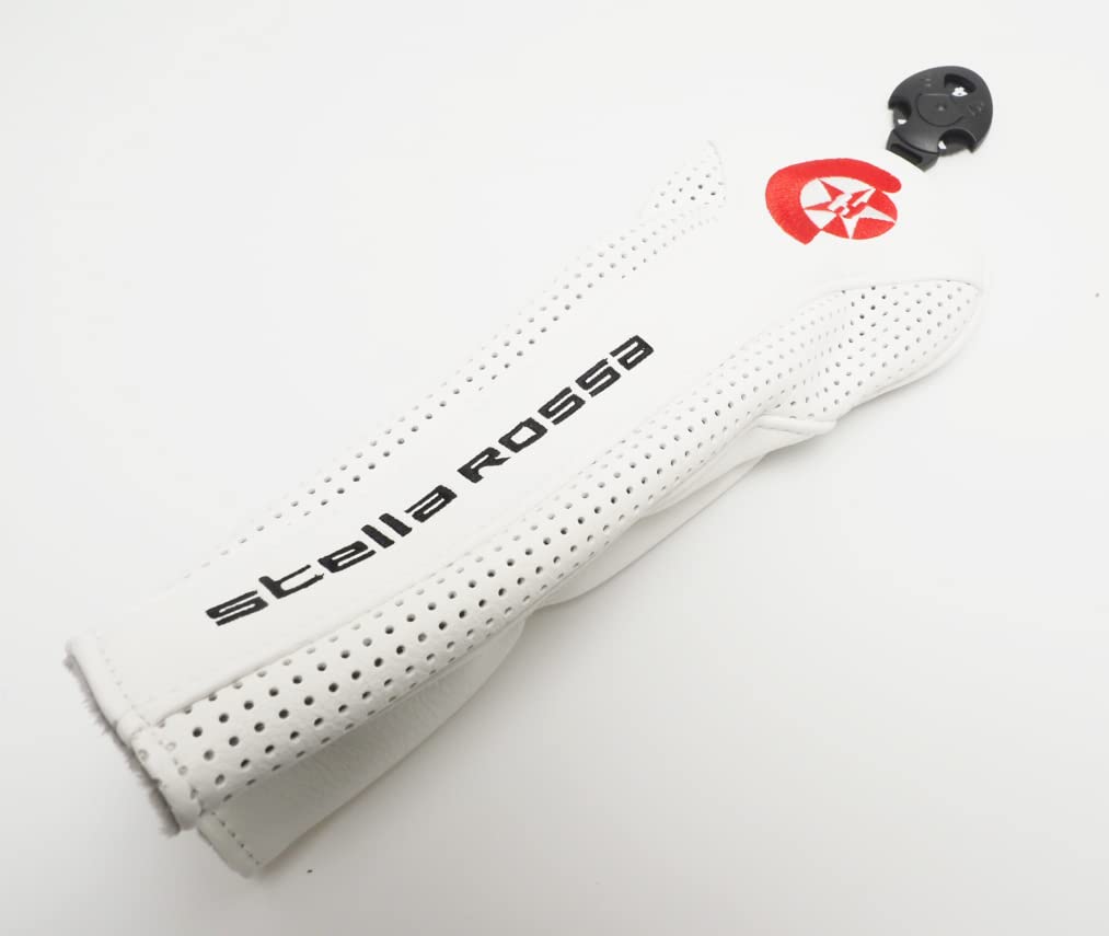 STELLA ROSSA Utility Head Cover Hybrid Synthetic Leather Logo Embroidery White Red Star