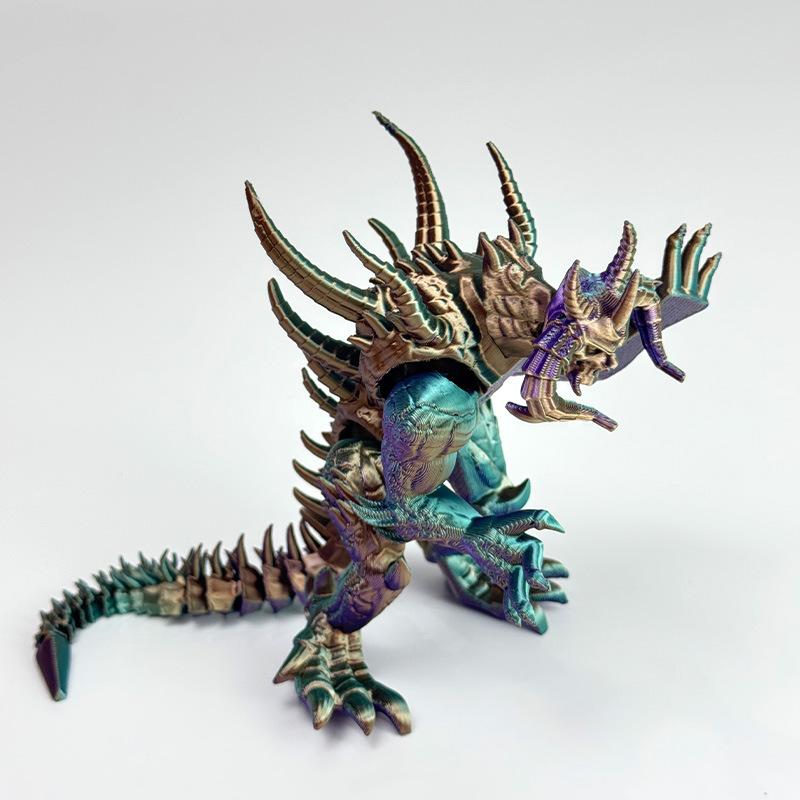 3D Printed Monster Dinosaur Toy Joint Movable 22cm Simulation Animal Dinosaur Model Home Decor Ornaments Boy Birthday Gift