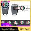 Bilklistremerker For Alfa Romeo 10X 14mm Bilnøkkelmerke Klistremerke Symbol Logo Nøkkeldeksel Fjernkontroll Nøkkelring Emblemer Dekaler For Alfa Romeo Giuliett