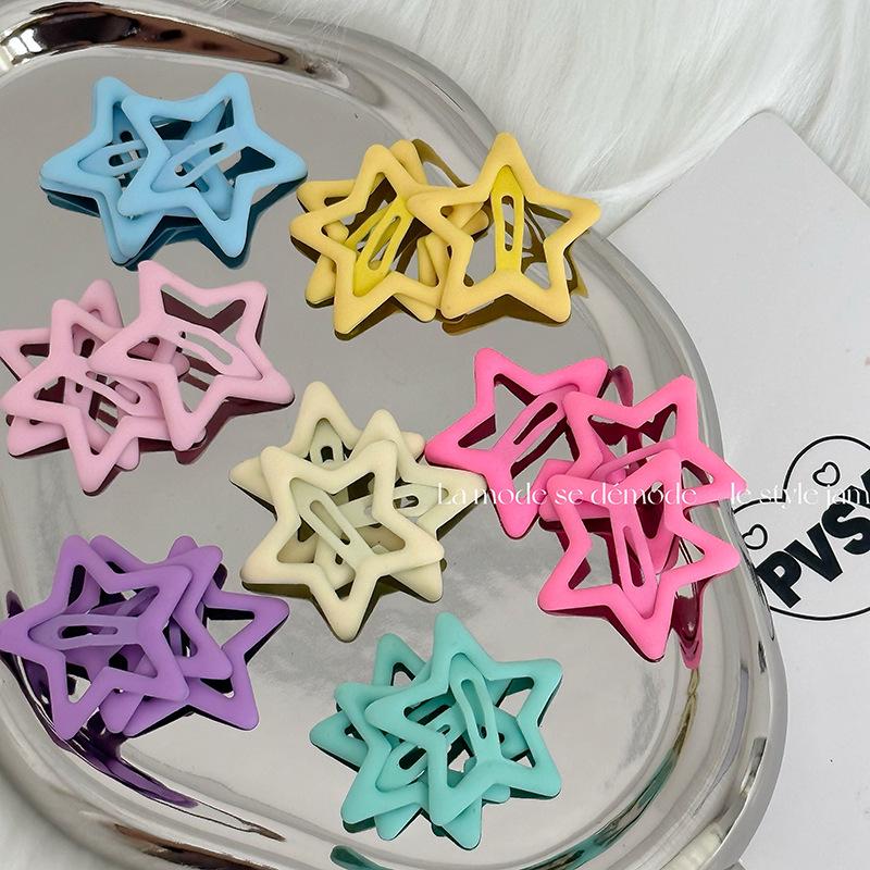 Y2K Süßes Mädchen Stern Haarspange - Hohlbasis, BB-Stil, Neues Haaraccessoire