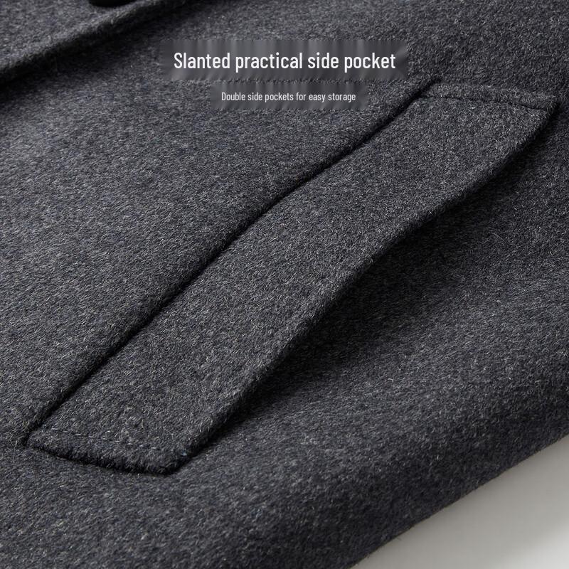 Shanshan Men's Wool Blend Business Overcoat