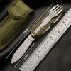 7 In 1 Stainless Steel Foldable Outdoor Tableware: Fork, Spoon, Knife for Picnic, Camping, Hiking, Travelling