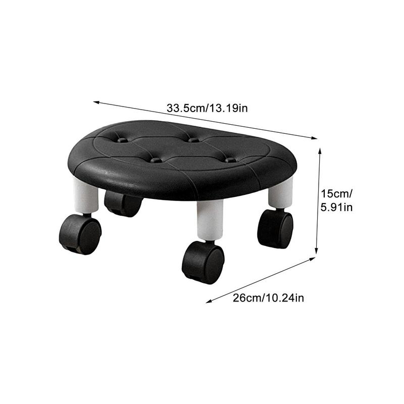 Low Rolling Stool Household Pulley Low Mini Comfortable Portable Ground Stool Casual Moving Small Chairs 360 Degree Swivel