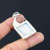 925 Sterling Silver Square Owyhee Blue Opal Stone Wedding Handcrafted Pendant