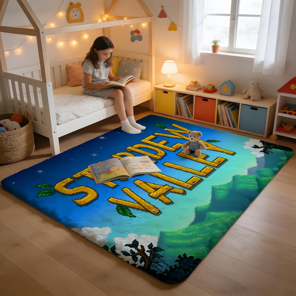 Floor Mat Soft Flannel Rug Non Slip Absorbent Mat for Bathroom Bedroom Home Decor Hot Anime S Stardew V Valley