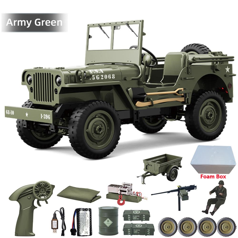 JJRC C8815 RC Car 1/10 WILLYS 1941 4WD RTR RC Crawler 2.4G Remote Control Car Off-road Climbing Military RC Truck Toys Gift