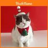 Ensemble Écharpe et Chapeau de Noël pour Animaux de Compagnie avec Renne de Dessin Animé pour Petits Chiens et Chats