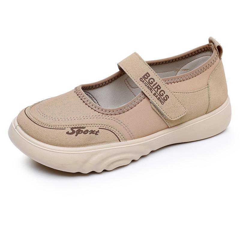 Shoes Women's Spring and Autumn New Velcro Lazy Shoes Shoes Round Head Breathable Comfortable Women's Shoes Fashion Single Shoes