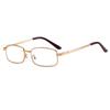 Metal Real Glass Lens Reading Glasses Men Women Square Full Frame Presbyopic Glasses Anti-Scratch Diopter Eyewear +1.5 2.0 2.5