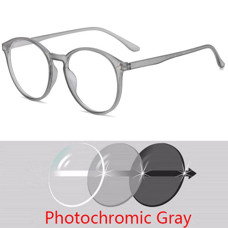 Anti-UV Finished Optical Eye Glasses Frames With Myopia Lens For Women Men Sun Photochromism Eyeglasses Degree oculo -1.0 to-6.0