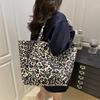Leopard print personality large capacity tote bag women's versatile casual personality simple Korean version ins popular shoulder bag