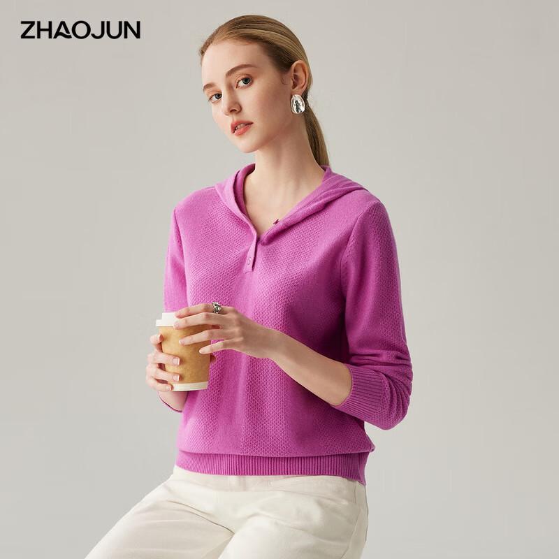 

Zhaojun Women s 100% Cashmere Hooded Sweater XL