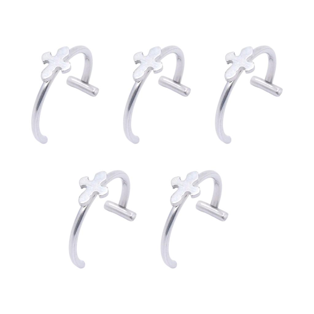 Without Piercing Lip Rings Sturdy Stainless Steel Imitation Lip Jewelry Secure Clip Designs for Sensitive Skin