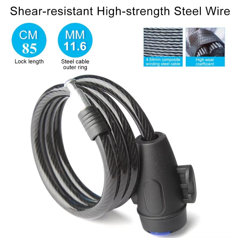 Zámek na kolo proti krádeži Mtb silniční kolo Zámek na ocelový drátěný řetěz Motocyklová přilba Skládací kolo Elektrokoloběžka Bezpečnostní visací zámek