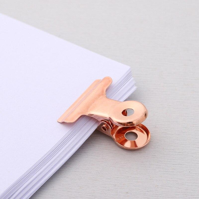 12 teile/schachtel Metall Clips Büroklammern Bill Clips Goldene Rose Goldene Clips Student Lehrer Büroklammern Büro Business Liefert