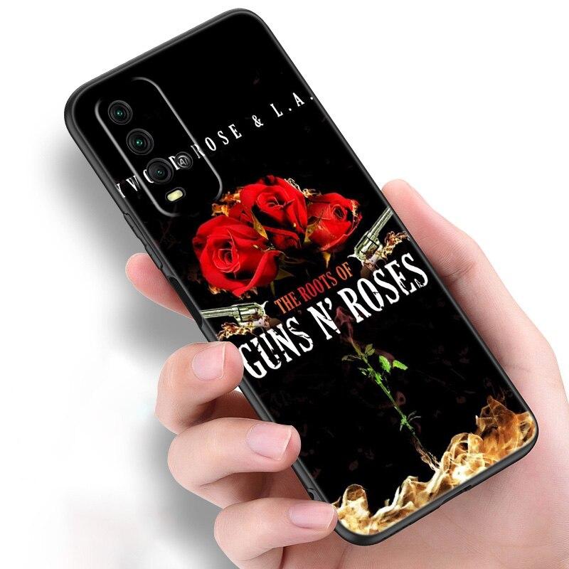 Guns N Roses Skull Silicone Phone Case For Xiaomi Redmi Note 11 10 9 8 Pro 11T 10T 10S 9S 8T 9 9A 9C 9T Black Soft Cover Coque