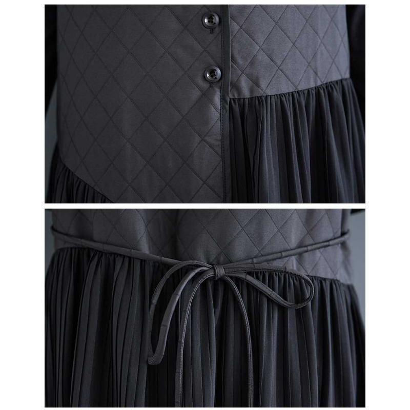 Niche Design Irregular Splicing V-neck Fashion Temperament Versatile Sleeveless Dresses