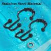Set of 10 Rusts Resistant Shower Curtain Hooks Metal Rings Double Gliding Rollers for Bathroom Curtains Hanging Hook