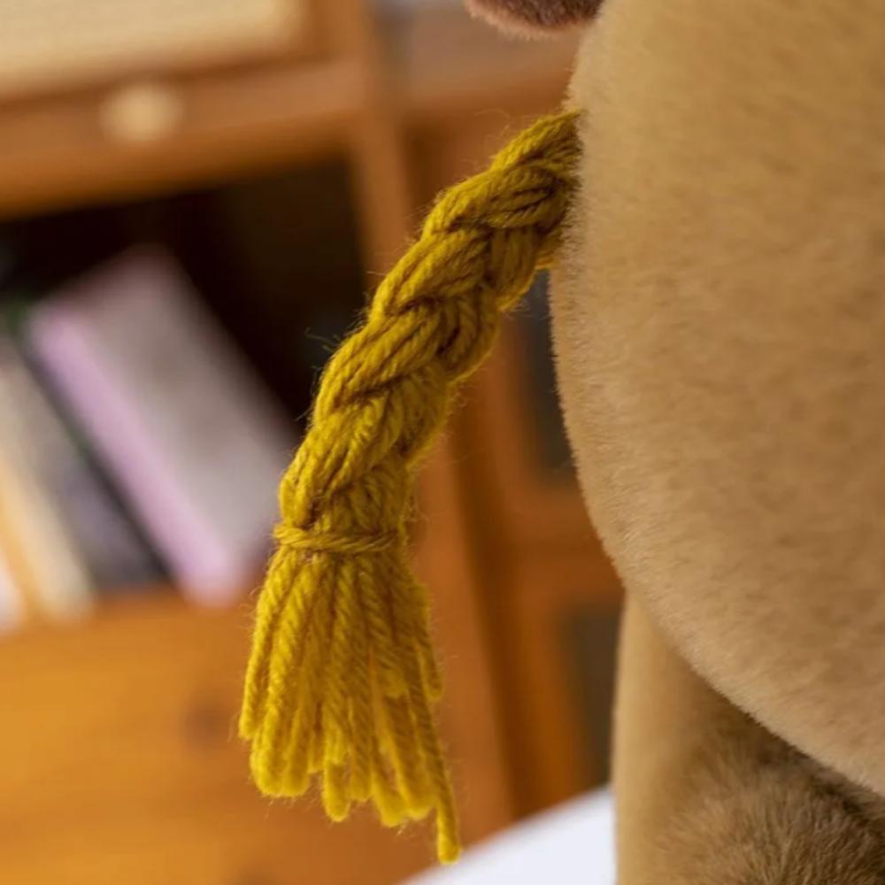 Braided Capybara Plush Toy Love Heart Capybara Stuffed Doll Capybara Cotton Doll  Children Gift