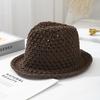 Outdoor 2025 new hollow bucket hat summer breathable sunscreen hat women's thin sunshade quick-drying bucket sun hat straw hat
