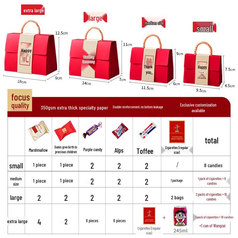 2025 Chinese Wedding Candy & Gift Box