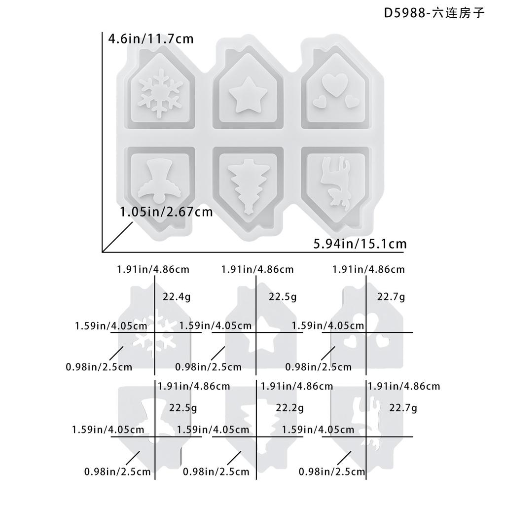 6-Cavity Mold High Quality Diy Craft Kit Silicone Mold Temperature Resistant Candle Holder Mold For Candle Making Home Christmas