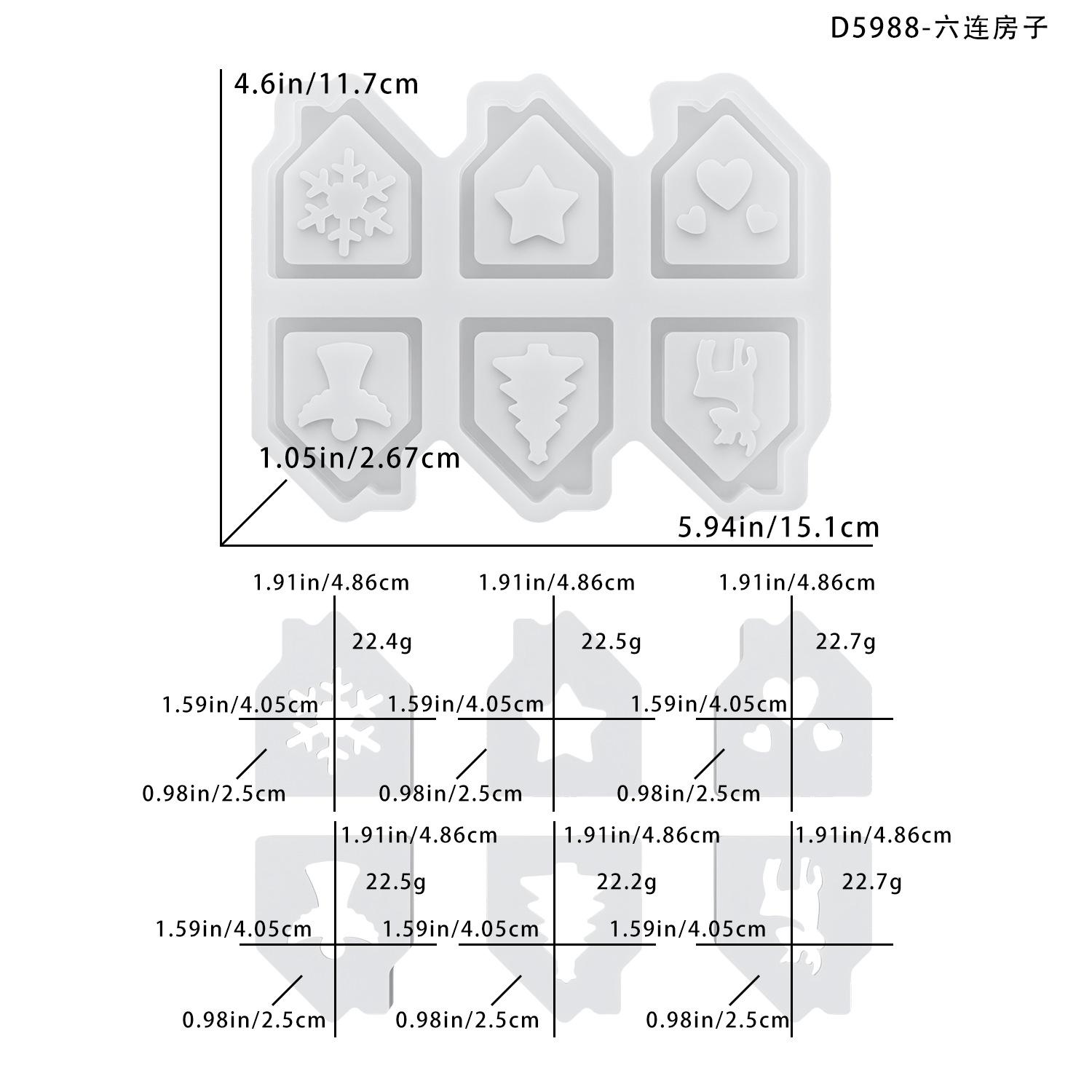 6-Cavity Mold High Quality Diy Craft Kit Silicone Mold Temperature Resistant Candle Holder Mold For Candle Making Home Christmas