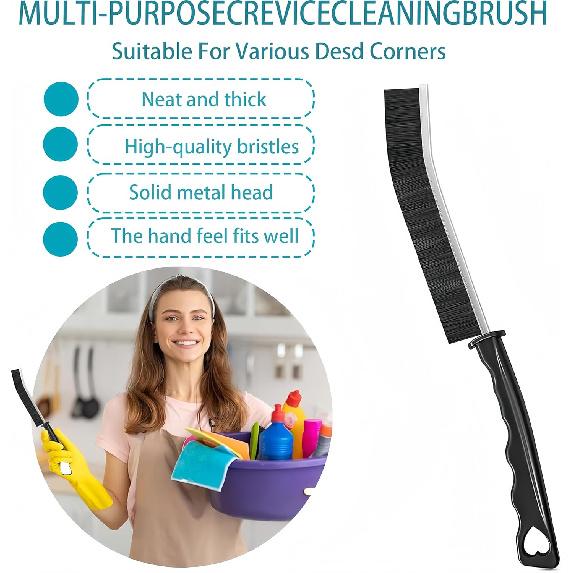 Multi Purpose Hard Bristle Crevice Cleaning Brush, Gap Cleaning Brush, Grout Brush, Kitchen Brush, Bathroom Crevice Brush for Toilet Thin Brush to