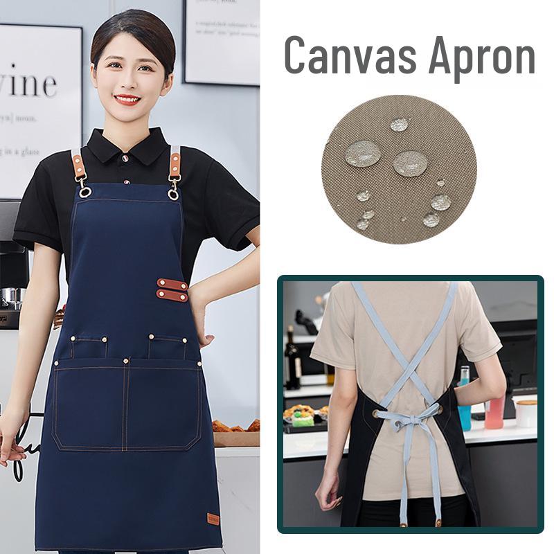 

New Arrival Canvas Apron: Stylish, Stain & Wear-Resistant, Breathable, Waterproof for Kitchen & Catering.