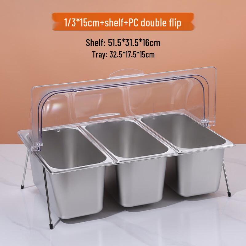 Commercial Transparent Ingredient Dispenser with Flip Lid