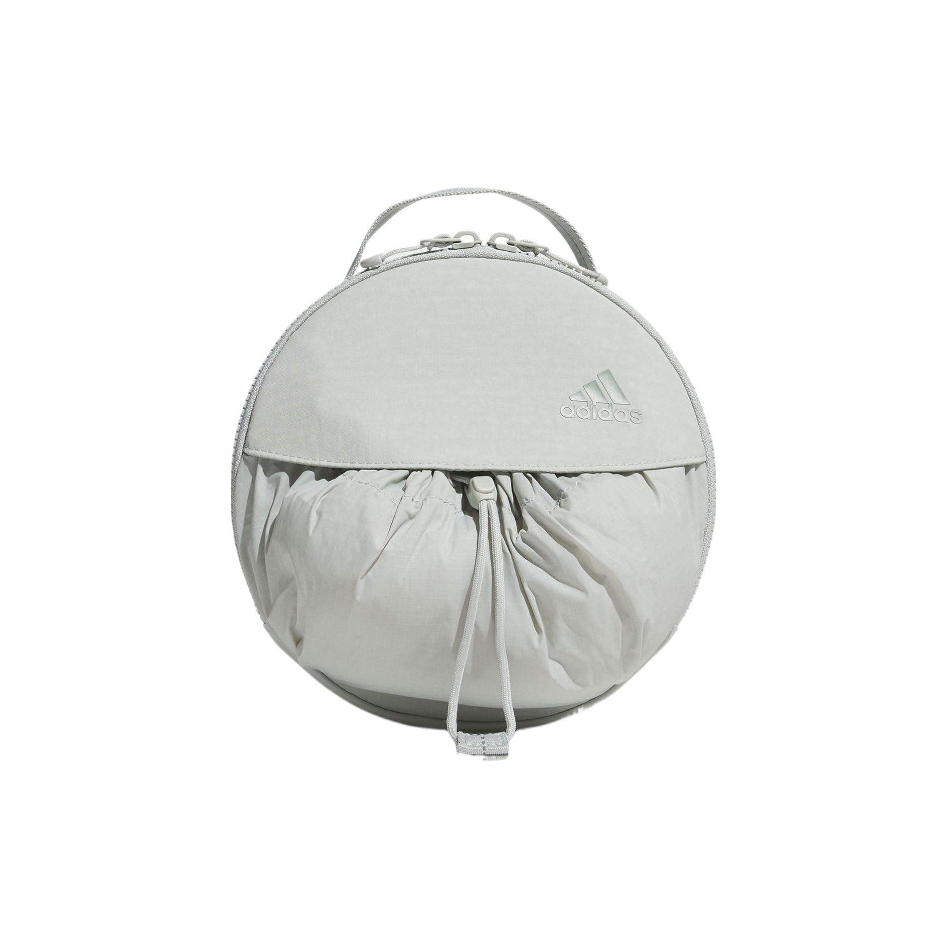 Adidas Logo Adjustable Shoulder Strap Nylon Mini Round Handheld Shoulder Crossbody Bag Regular Women Bags Green IX5650 Green
