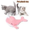 Interactive Jumping Animals Cat Toy Rechargeable Plush Lobster/Whale/Shark with Realistic Sounds Touch Activated Kitten Toy for Indoor Cats