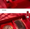 Red Wedding Comb Set for Brides - Elegant Mirror and Hair Combs