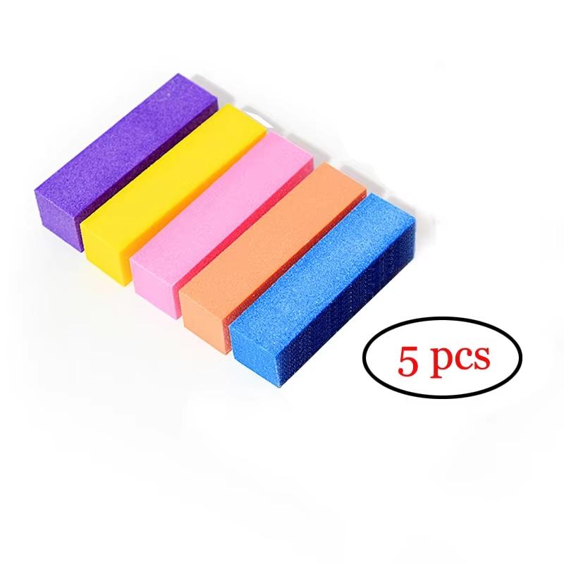 

2/5/10Pcs Colorful Buffing Sanding File Block Pedicure Manicure Care Nail Art Sponge Buffer Block Polish Manicure Pedicure Tools