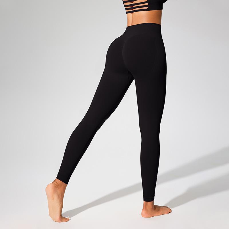 

Seamless High-Waist Yoga Leggings: No Lines, Nude Feel, Hip Lift Medium чорний